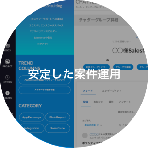 安定した案件運用